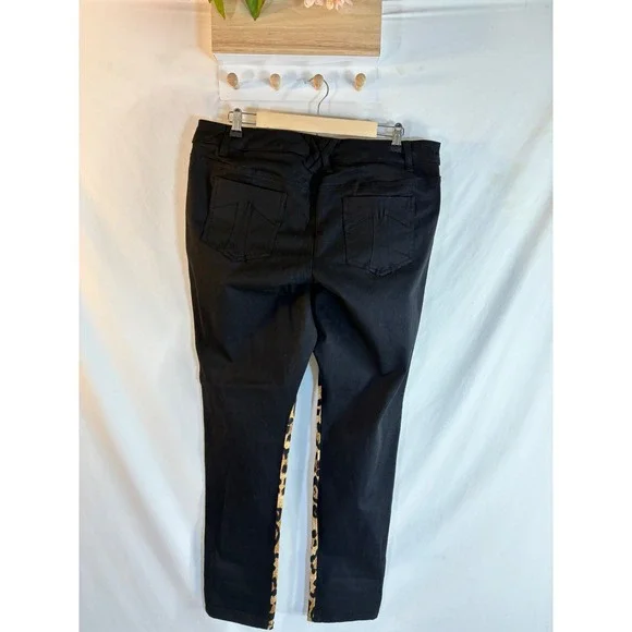 TRIPP NYC Leopard Print Black Trim Pants Size 16 Punk Dark Goth Alternative Y2K - Picture 10 of 16